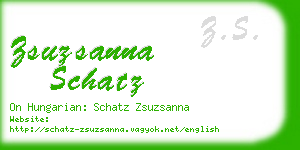 zsuzsanna schatz business card